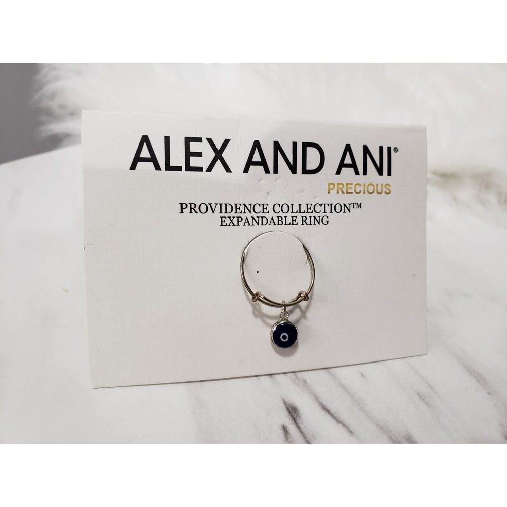 NEW Alex & Ani - Evil Eye Sterling 925 Adjustable Ring